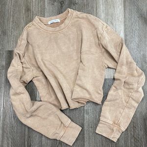 Cropped Nude Sweater
